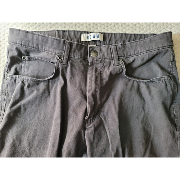 ROWM Men's Straight Leg Stretch Chino jeans GRAY 34x29 EUC - Picture 2 of 4